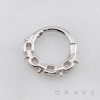 SPIKE CHAINED SEPTUM HINGED SEGMENT HOOP RING 316L SURGICAL STEEL 